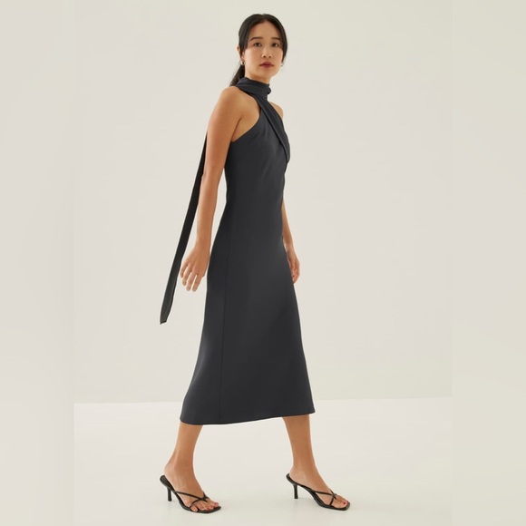 Love Bonito | Sola Halter Midi Dress - Picture 2 of 5